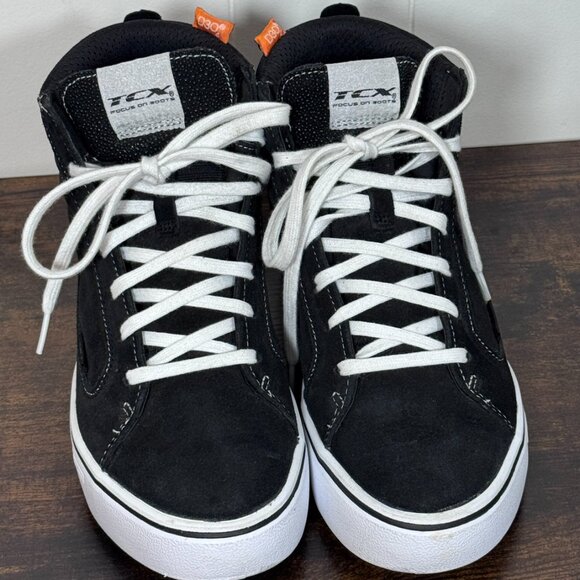 TCX Women’s High-Top Motorcycle Boots – Black Suede – Size 8 - Picture 3 of 5